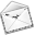 Grey Air Mail Icon 32x32 png